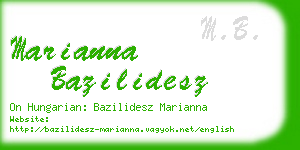 marianna bazilidesz business card